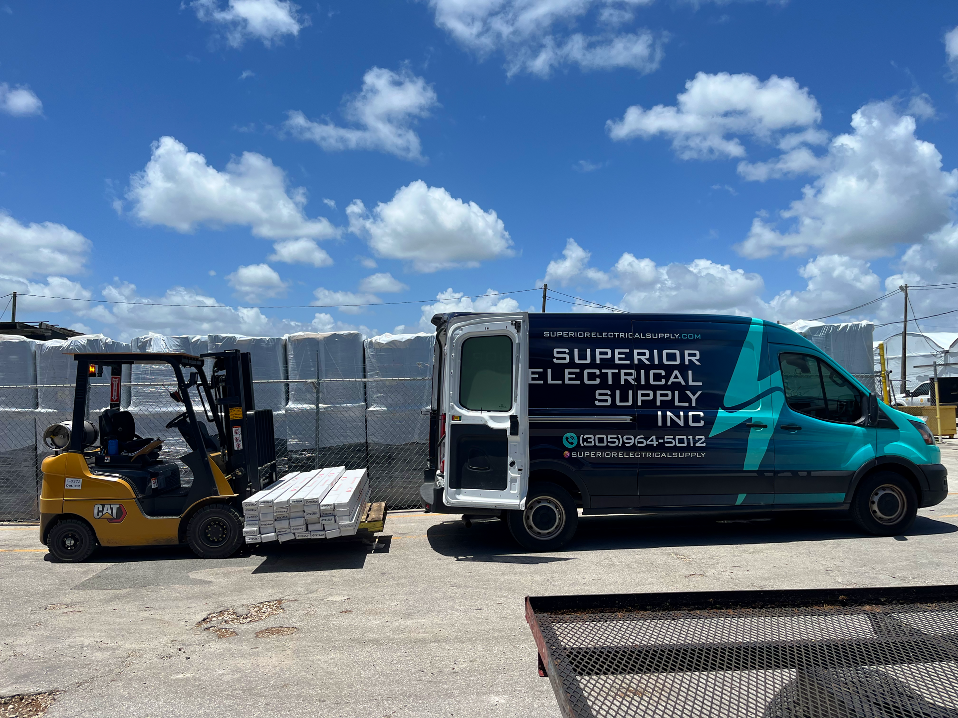 Superior Electrical Supply delivering agricultural electrical supplies to Costa Farms Miami Florida commercial farming industrial electrical contractor