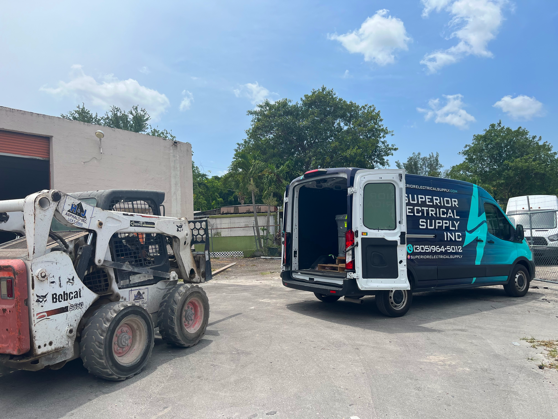 Superior Electrical Supply delivering order to commercial construction worksite Miami Florida electrical contractor supplies South Florida